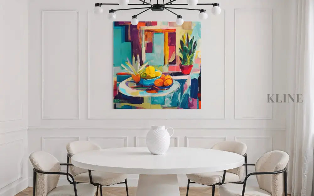 The Round Table - Hand Painting Nature morte