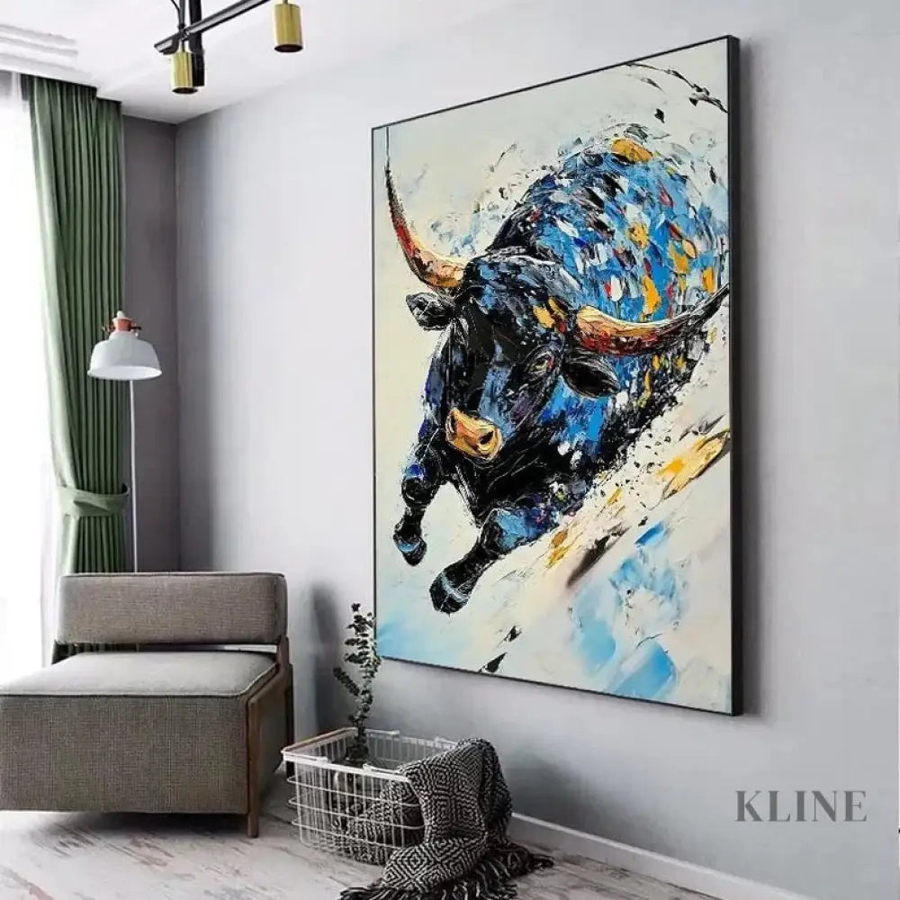 The Sapphire Charge - Hand Painting Original Paintings for Sale