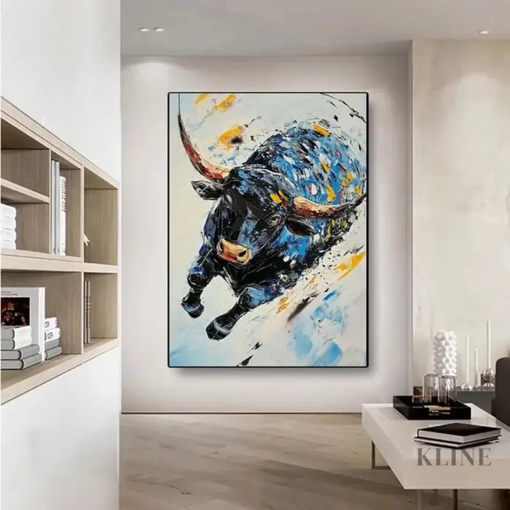 The Sapphire Charge - Hand Painting Original Paintings for Sale