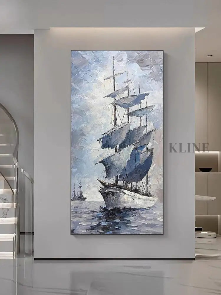The Sea Calls My Name - Hand Painting لوحات المناظر البحرية