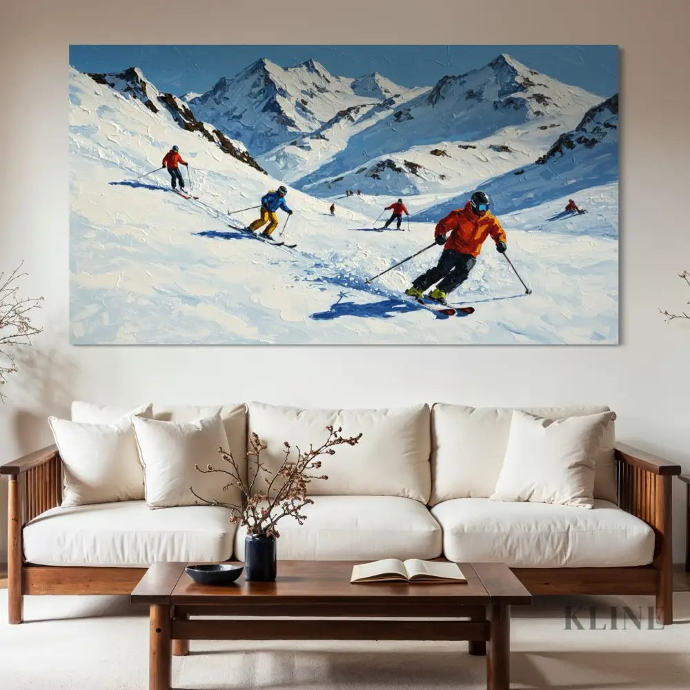 The Skier’s Path 1 - Hand Painting