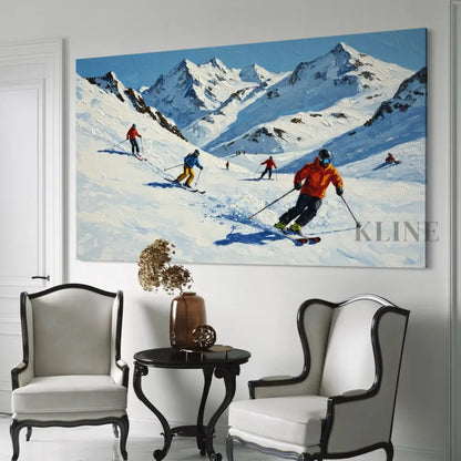 The Skier’s Path 1 - Hand Painting