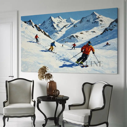 The Skier’s Path 1 - Hand Painting