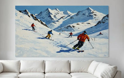 The Skier’s Path 1 - Hand Painting