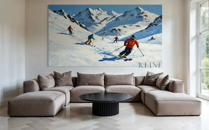The Skier’s Path 1 - Hand Painting