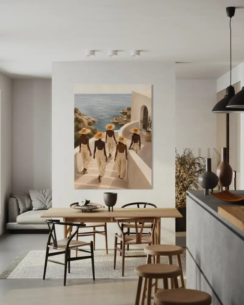 The Summer We Remember - Hand Painting Lounge-Wandkunst