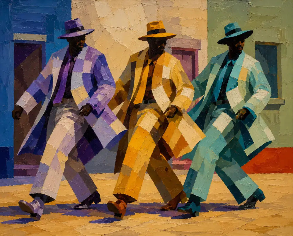 The Sunday Gentlemen - Hand Painting Leinwand-Wandkunst