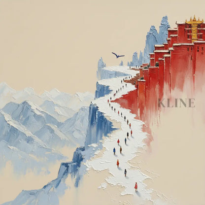Tibetan Pilgrimage - Hand Painting
