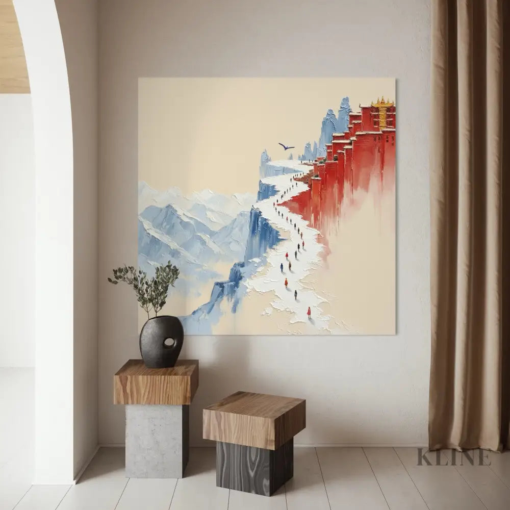 Tibetan Pilgrimage - Hand Painting