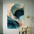 Tide of Teal and Smoke - Hand Painting