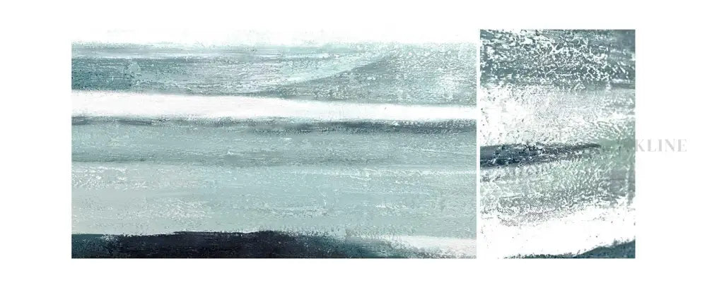 Timeless Sea Breeze - Hand Painting Green Wall Art
