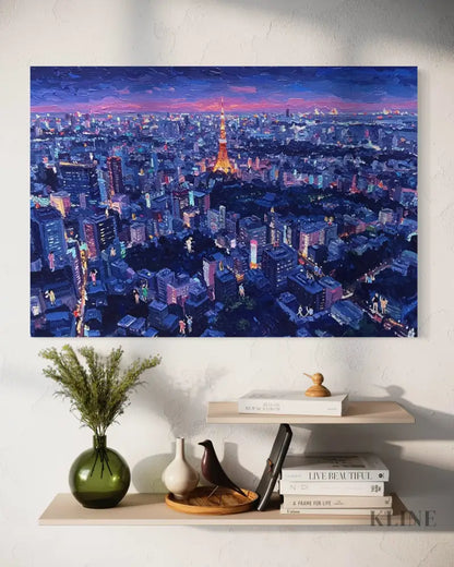 Tokyo Twilight Glow - Hand Painting