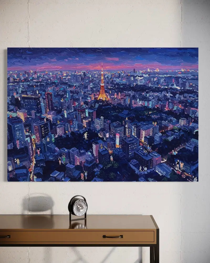 Tokyo Twilight Glow - Hand Painting