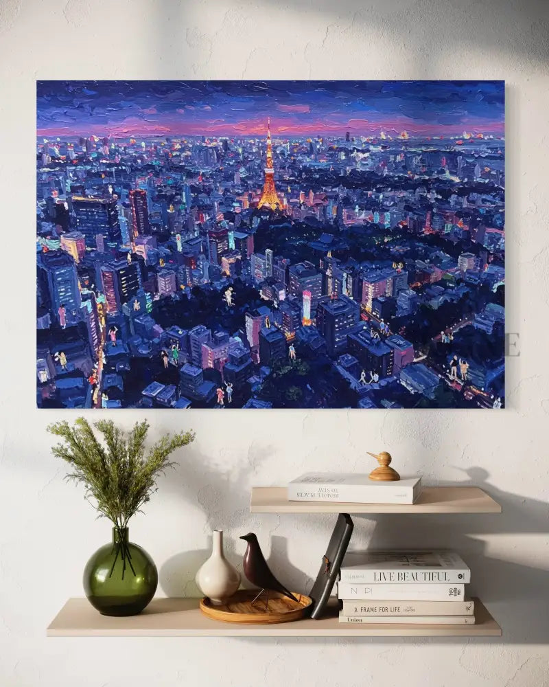 Tokyo Twilight Glow - Hand Painting