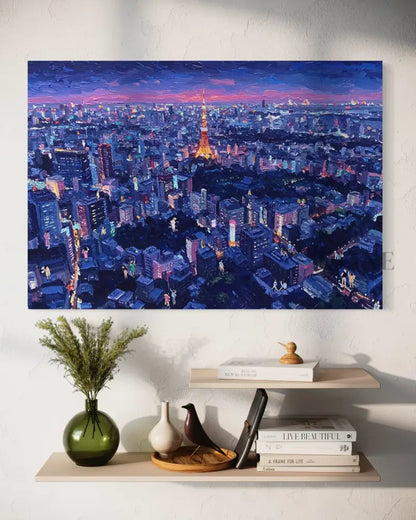 Tokyo Twilight Glow - Hand Painting