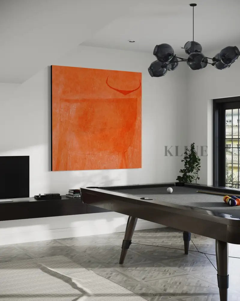 Toro Naranja - Hand Painting Große Wandkunst