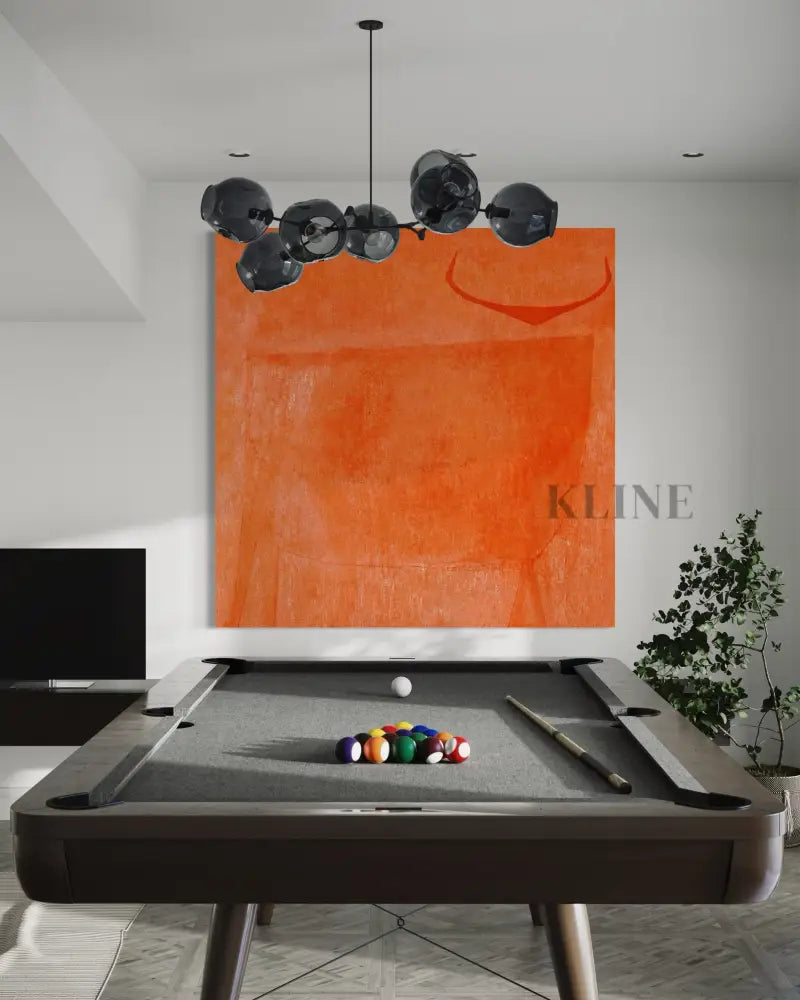 Toro Naranja - Hand Painting Große Wandkunst