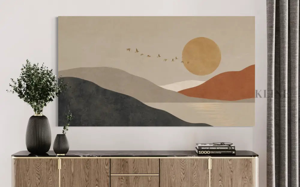 Toward the Setting Sun - Hand Painting