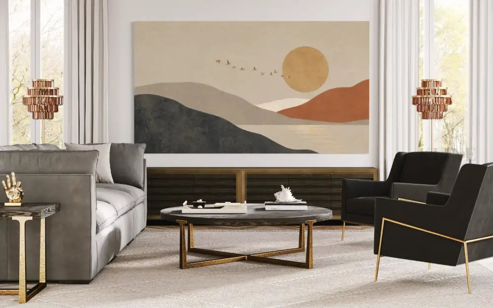 Toward the Setting Sun - Hand Painting