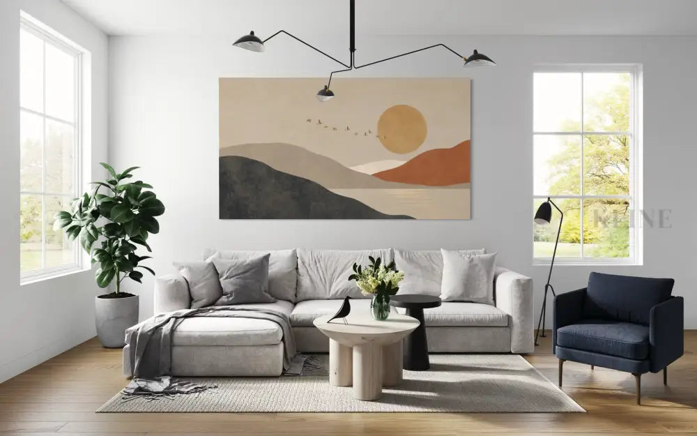 Toward the Setting Sun - Hand Painting Dipinti originali in vendita