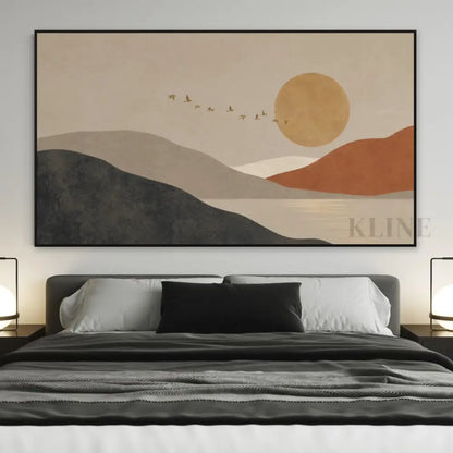 Toward the Setting Sun - Hand Painting