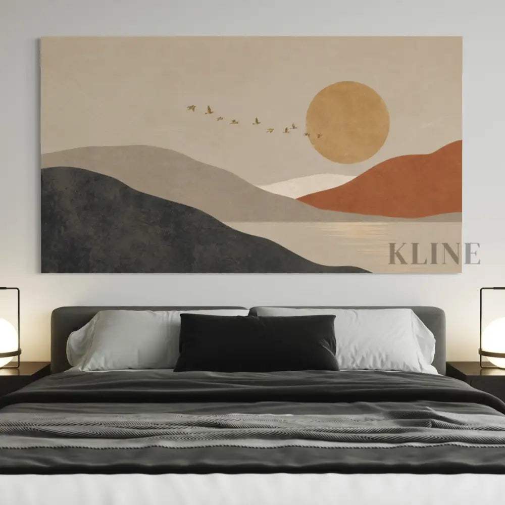 Toward the Setting Sun - Hand Painting