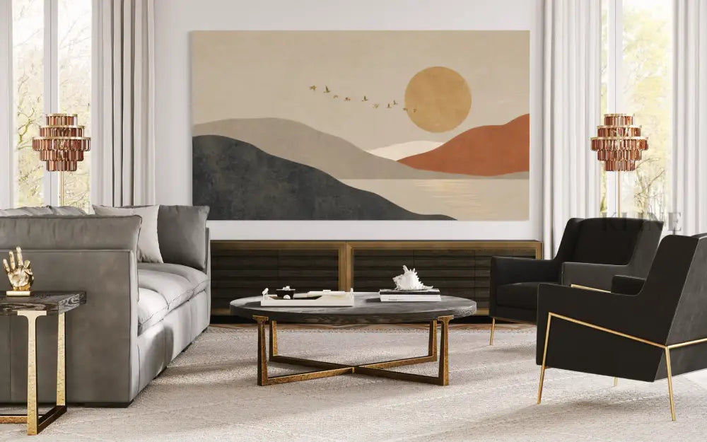 Toward the Setting Sun - Hand Painting