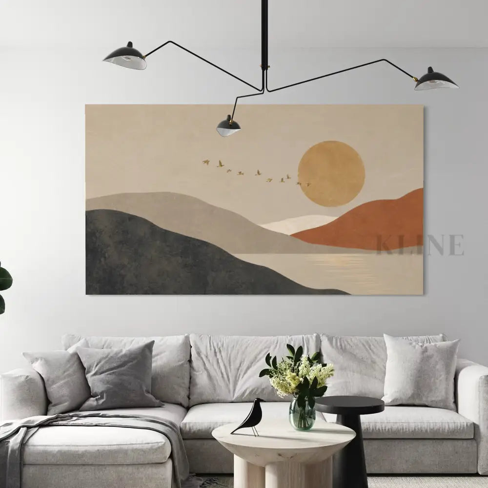 Toward the Setting Sun - Hand Painting