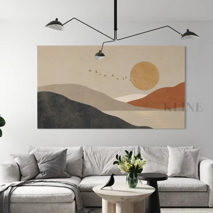 Toward the Setting Sun - Hand Painting