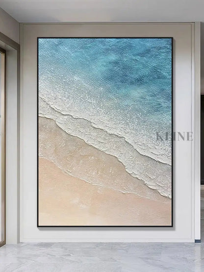 Tranquility and Seascape Textured Painting - Hand Painting