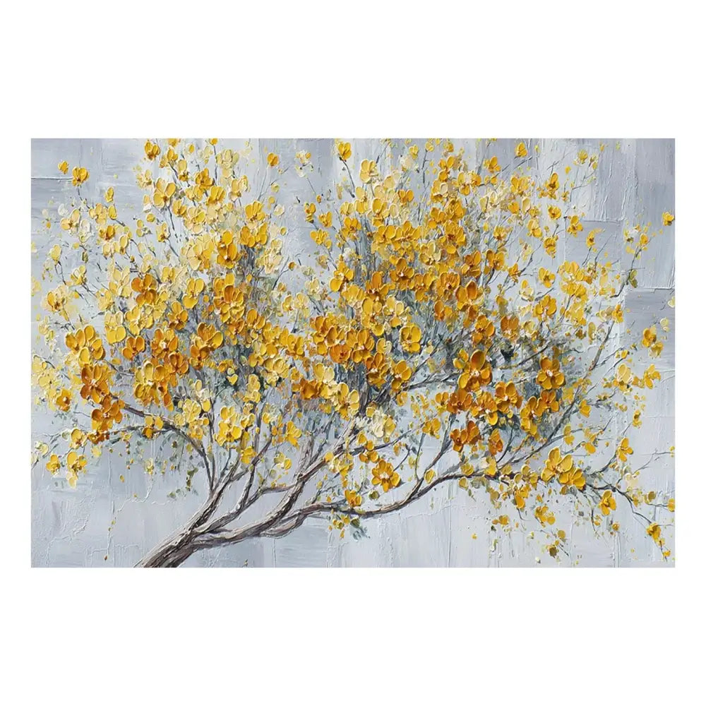 Tree of Gold - Hand Painting Dining Room Wall Art