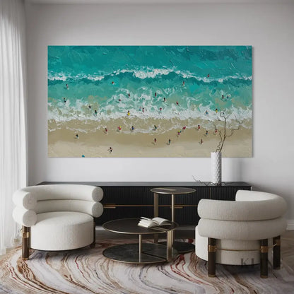 Turquoise Embrace 1 - Hand Painting