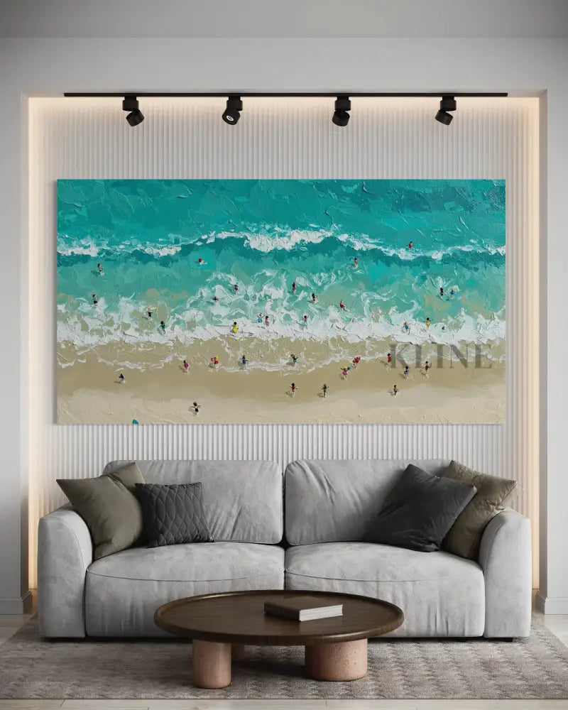 Turquoise Embrace 1 - Hand Painting