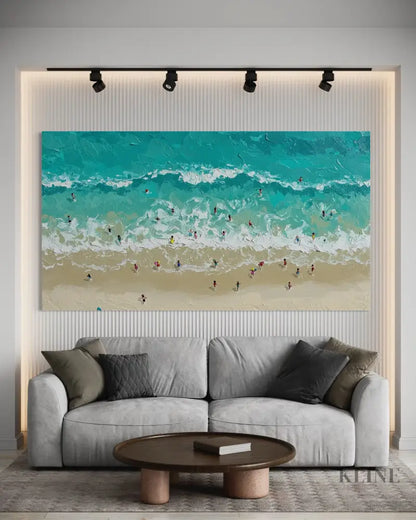 Turquoise Embrace 1 - Hand Painting