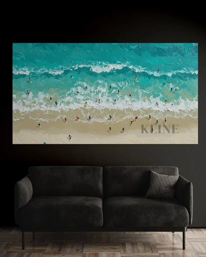 Turquoise Embrace 1 - Hand Painting