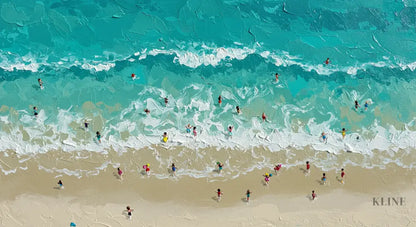 Turquoise Embrace 1 - Hand Painting