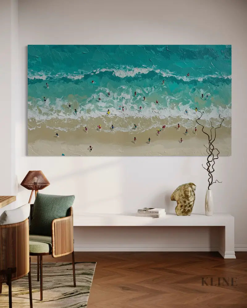 Turquoise Embrace 1 - Hand Painting
