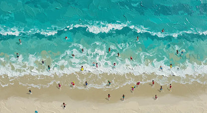 Turquoise Embrace 1 - Hand Painting
