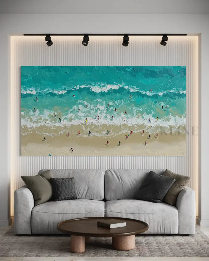 Turquoise Embrace 1 - Hand Painting