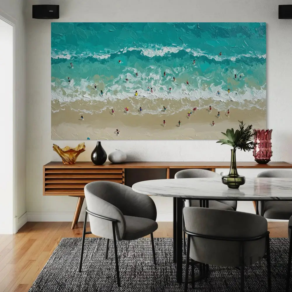 Turquoise Embrace 1 - Hand Painting 