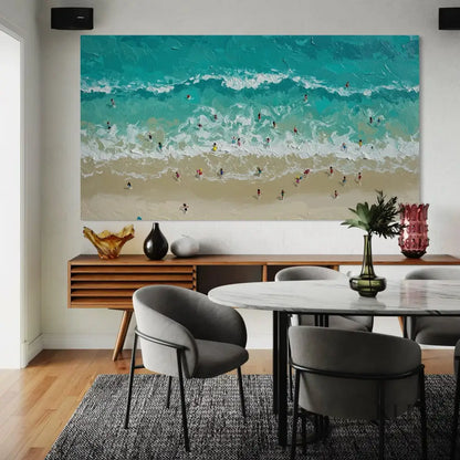 Turquoise Embrace 1 - Hand Painting
