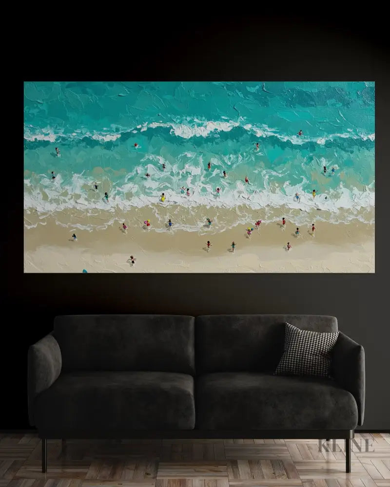 Turquoise Embrace 1 - Hand Painting
