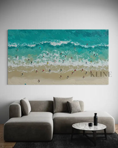 Turquoise Embrace 1 - Hand Painting