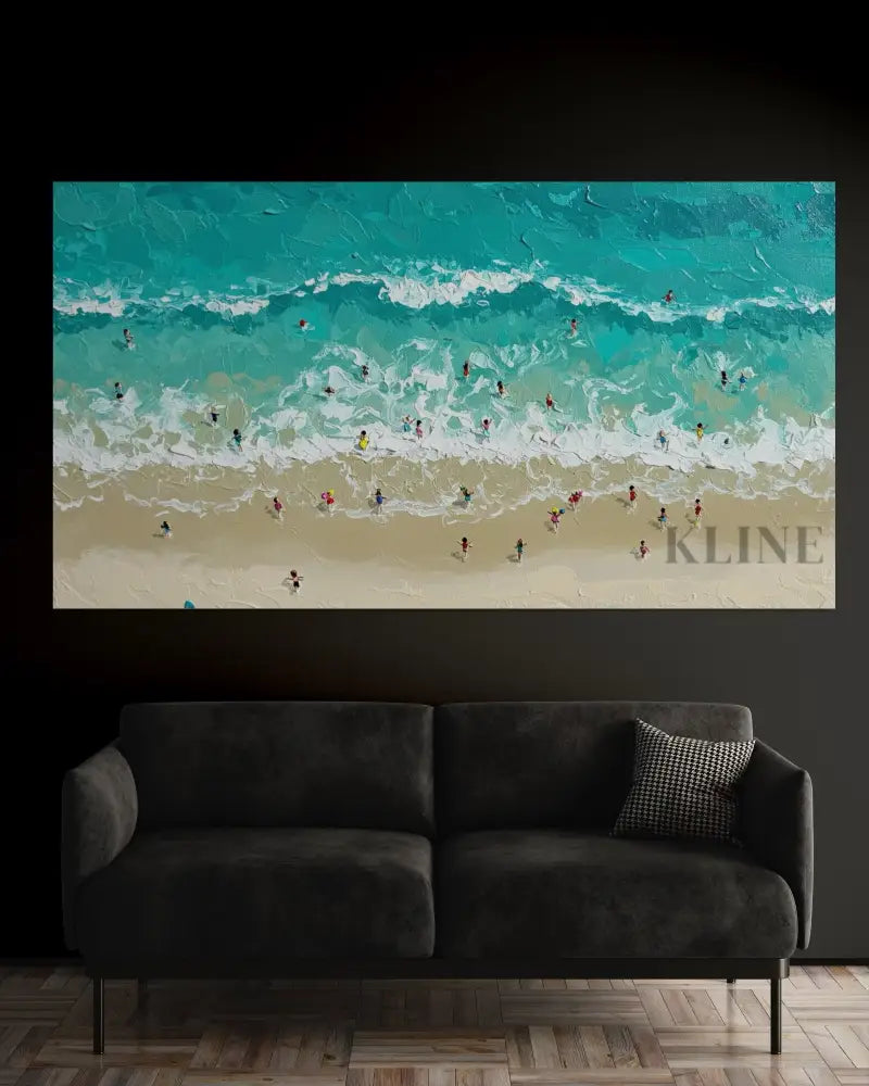 Turquoise Embrace 1 - Hand Painting Seascape Paintings