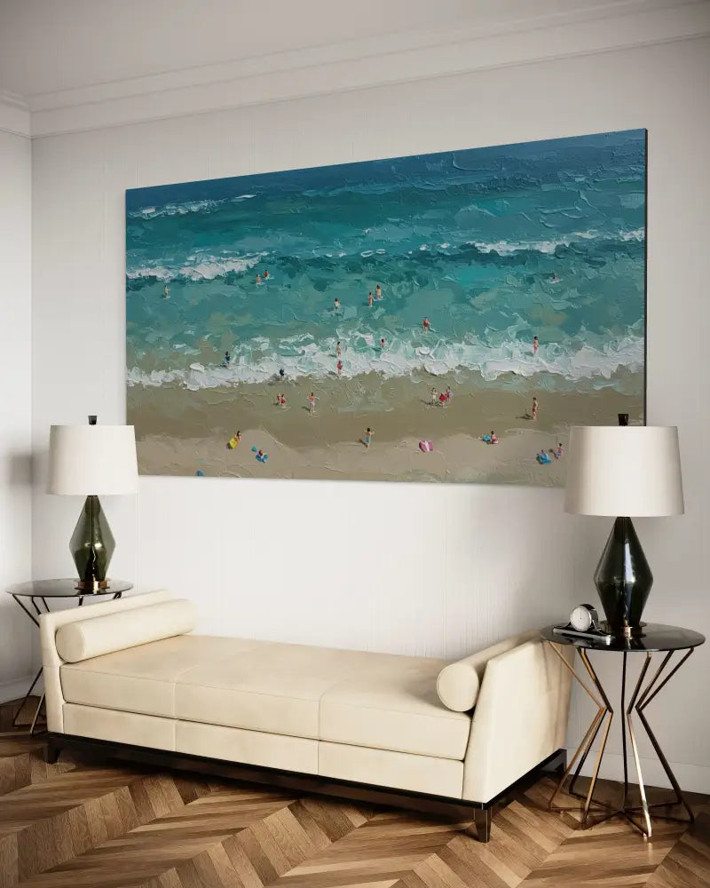 Turquoise Embrace 2 - Hand Painting