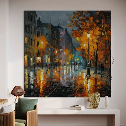 Twilight in the Old Town - Hand Painting