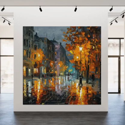 Twilight in the Old Town - Hand Painting