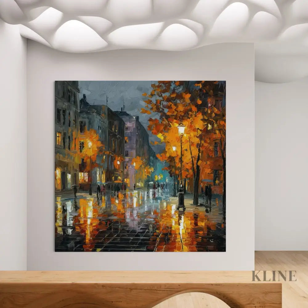 Twilight in the Old Town - Hand Painting