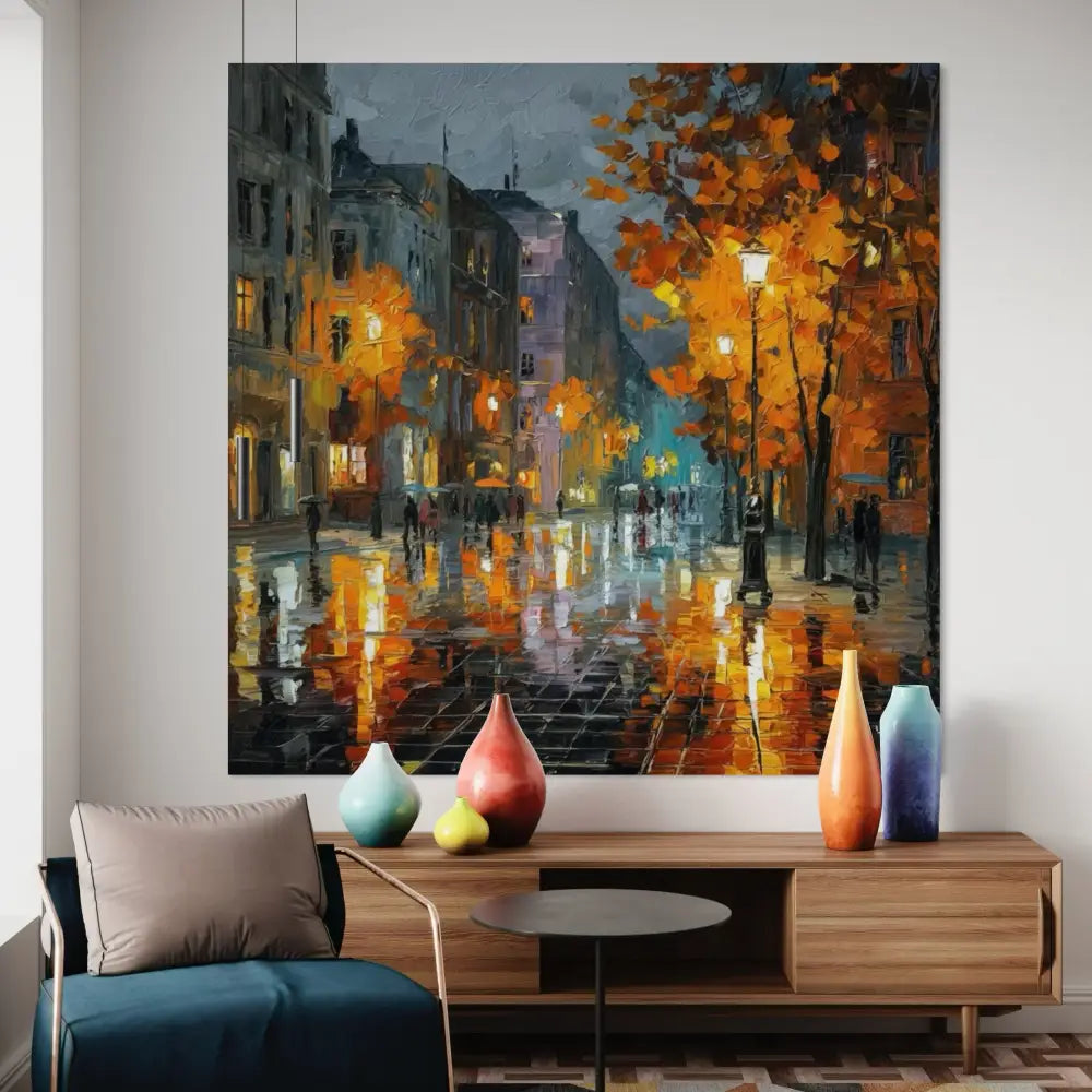 Twilight in the Old Town - Hand Painting