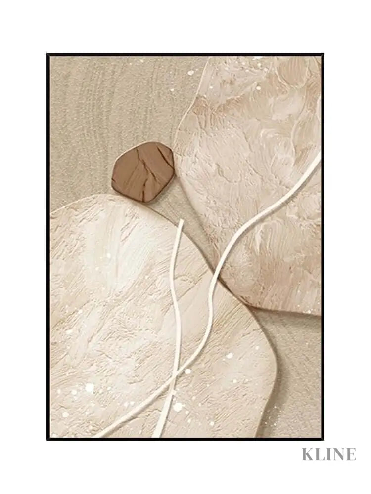 Two Stone Wall Art - Hand Painting Wabi Sabi Wall Art